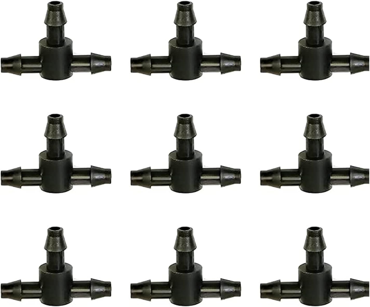 50pcs Drip Irrigation Universal Connectors 1/4" Barbed Tee