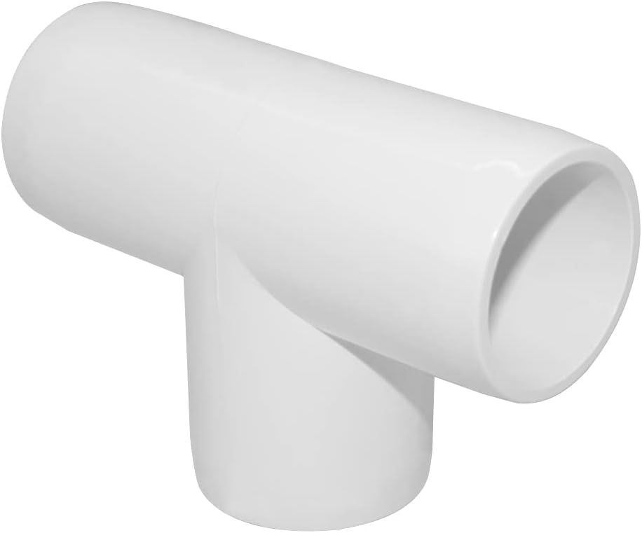 1/2 Inch Tee PVC Fittings Tee Connector, Furniture Grade Corner Pieces for DIY Building Furniture Greenhouse Shed Pipe Fittings Tent Connection (8 Pack)