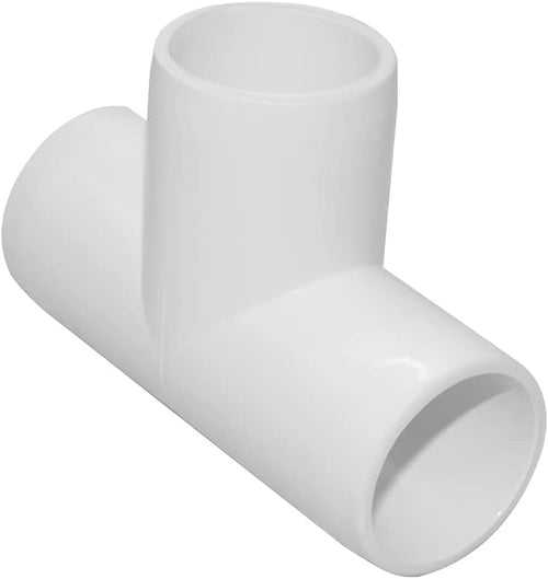 1/2 Inch Tee PVC Fittings Tee Connector, Furniture Grade Corner Pieces for DIY Building Furniture Greenhouse Shed Pipe Fittings Tent Connection (8 Pack)