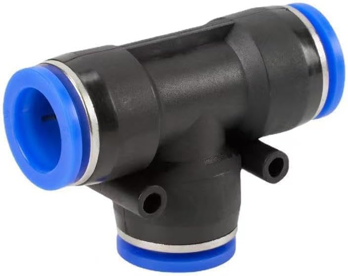 Push-fit Tee Fitting 3-way T-shaped quick push-fit locking adapter 8 pieces