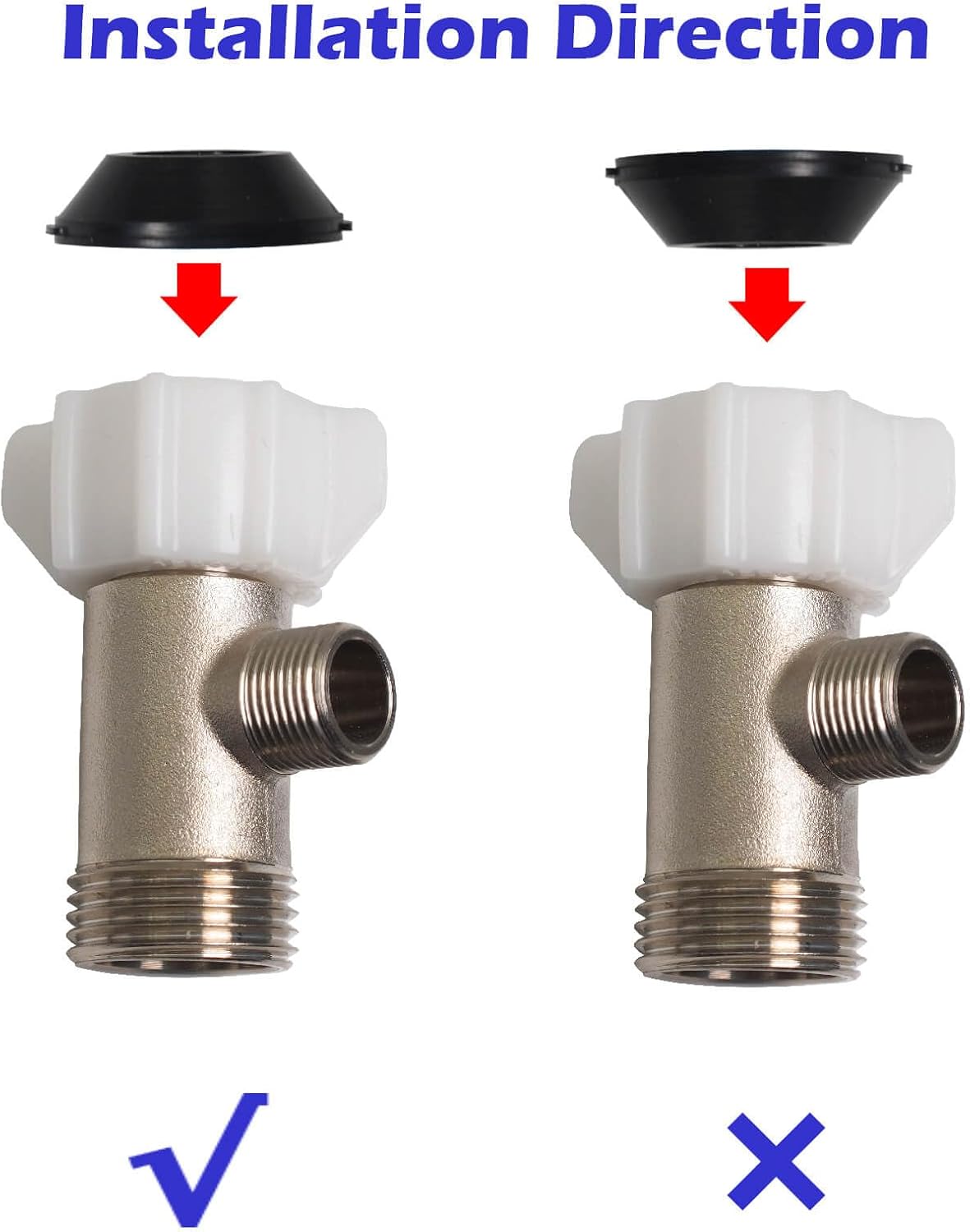 Bidet Tee - T-valve fitting or three-way connector, brass (7/8" x 7/8" x 3/8")