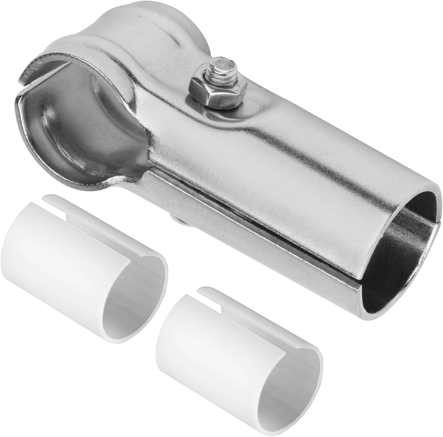Set of 10 Tee Fittings Tee Clamps for 25.4 mm OD stainless steel pipe and 3/4 in.