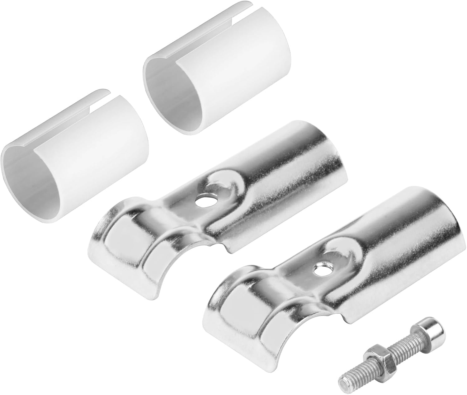 Set of 10 Tee Fittings Tee Clamps for 25.4 mm OD stainless steel pipe and 3/4 in.