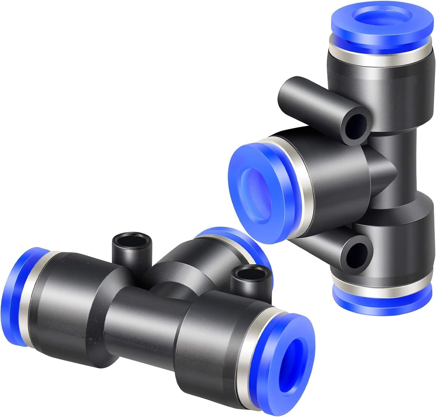 Push-fit Tee Fitting 3-way T-shaped quick push-fit locking adapter 8 pieces