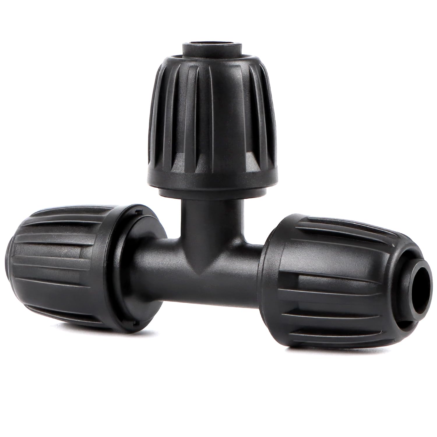 12pcs 1/2" Drip Tee Connectors, 1/2" Drip Irrigation Tube with Barb Locking Tee Connector for 1/2" Irrigation Tube (1/2" ID x 0.640" OD) Leakproof Tee Irrigation System Parts