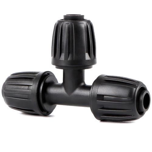 12pcs 1/2" Drip Tee Connectors, 1/2" Drip Irrigation Tube with Barb Locking Tee Connector for 1/2" Irrigation Tube (1/2" ID x 0.640" OD) Leakproof Tee Irrigation System Parts