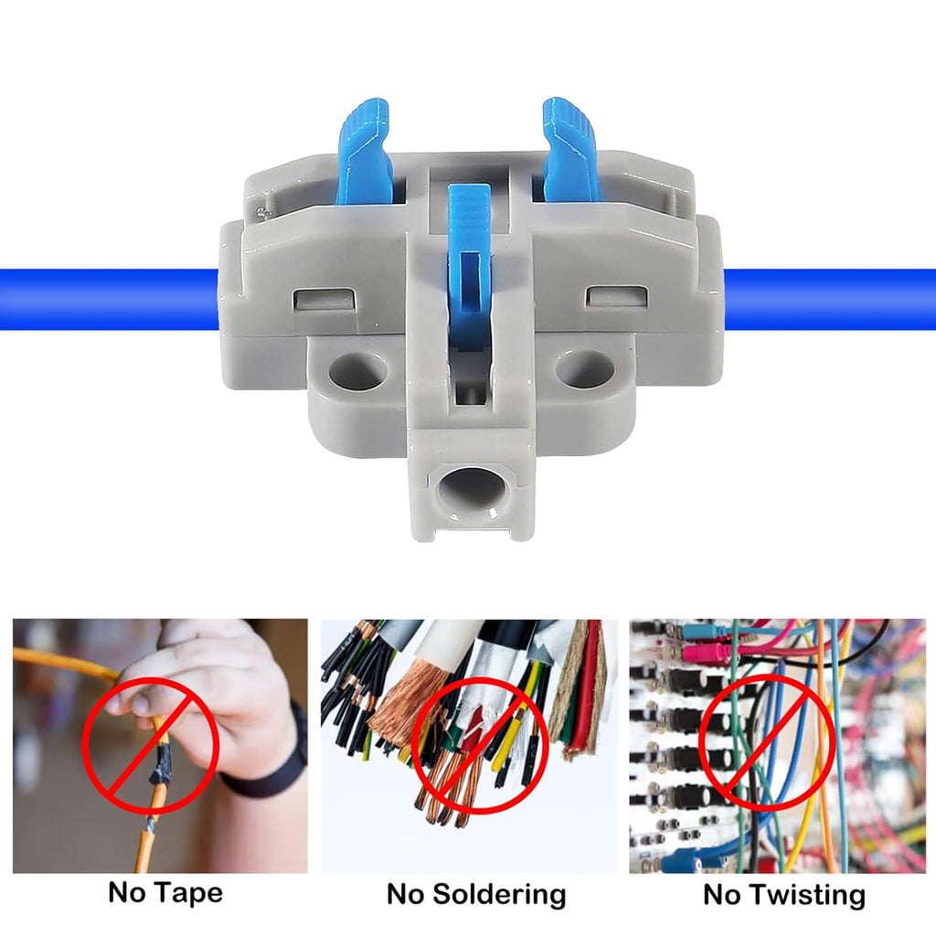 10pcs Lever Nut Connector, Compact Wire Connector, Quick Disconnector 3 Pin One Way Wire Connector