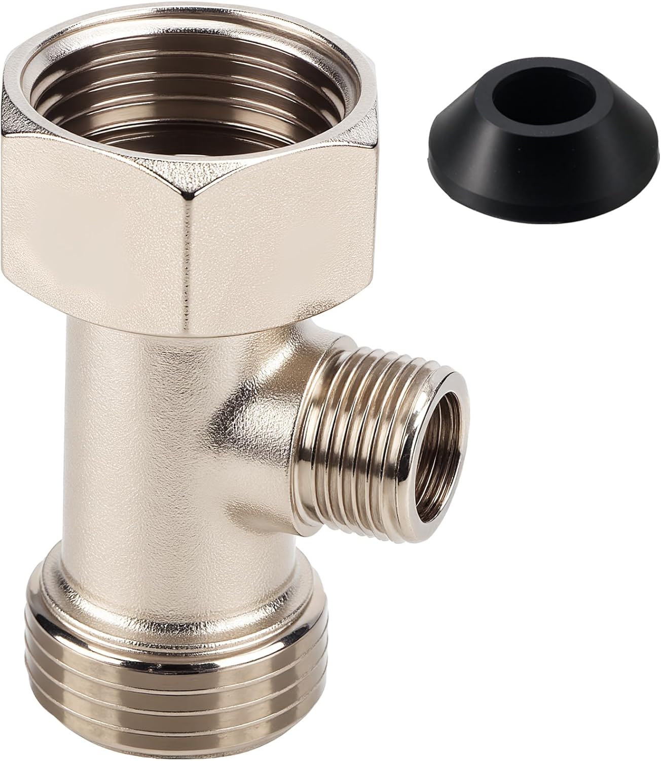 Bidet T-Adapter, 7/8" x 7/8" x 3/8" Tee Adapter or Tee Connector, Toilet Faucet Diverter Shower Head Valve, Bidet Accessories for RV and Home Toilet Diverter Hose Connector