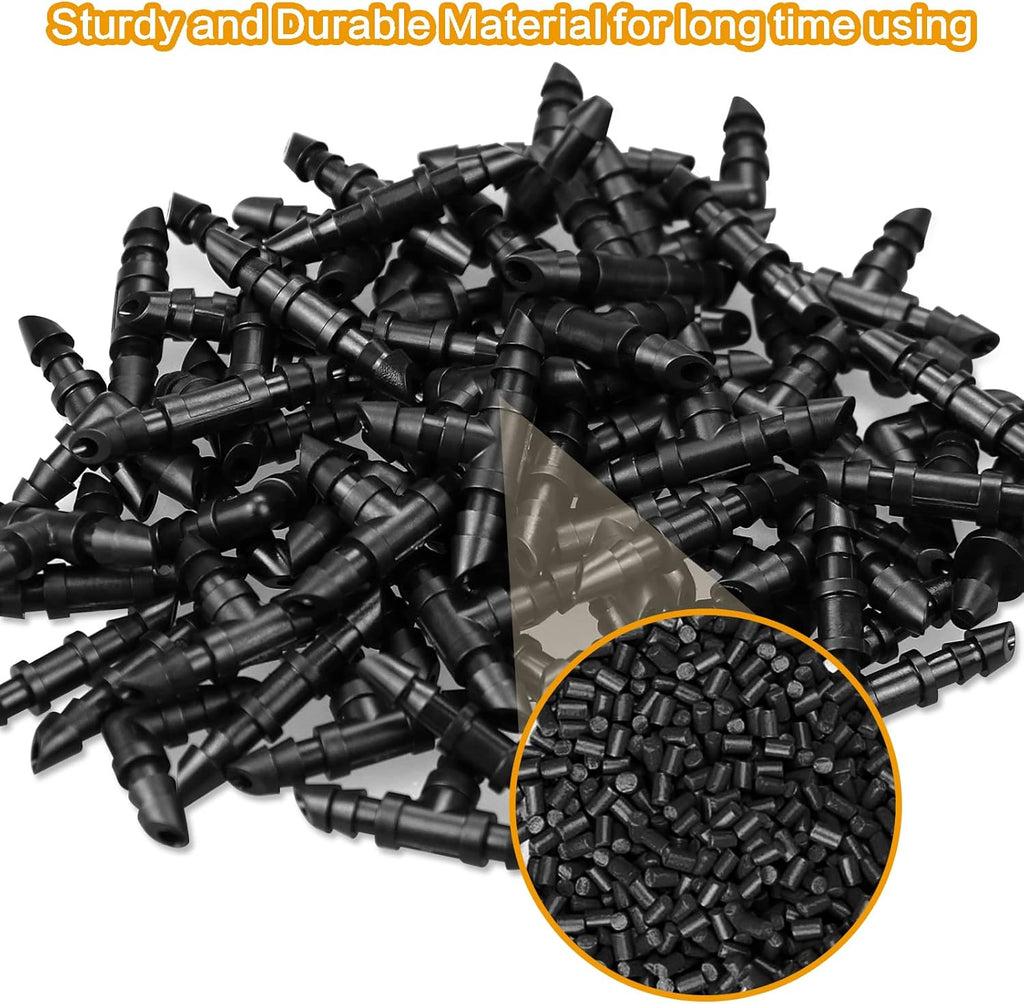 60pcs drip irrigation tee connectors, barbed tee connectors for 1/4 inch pipe, compatible with drip or sprinkler irrigation system